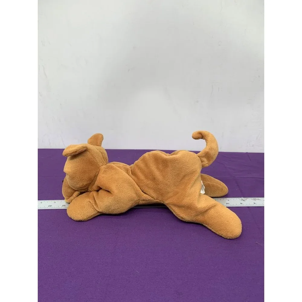 Fiesta Hound Dog Laying with Beanbag Legs 10 Inch Caramel Colored Vintage - Picture 6 of 11